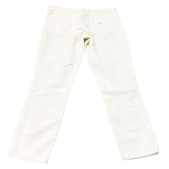 J. Crew Toothpick White Corduroy Style Denim Jeans Size 30 Ankle - Picture 3 of 8